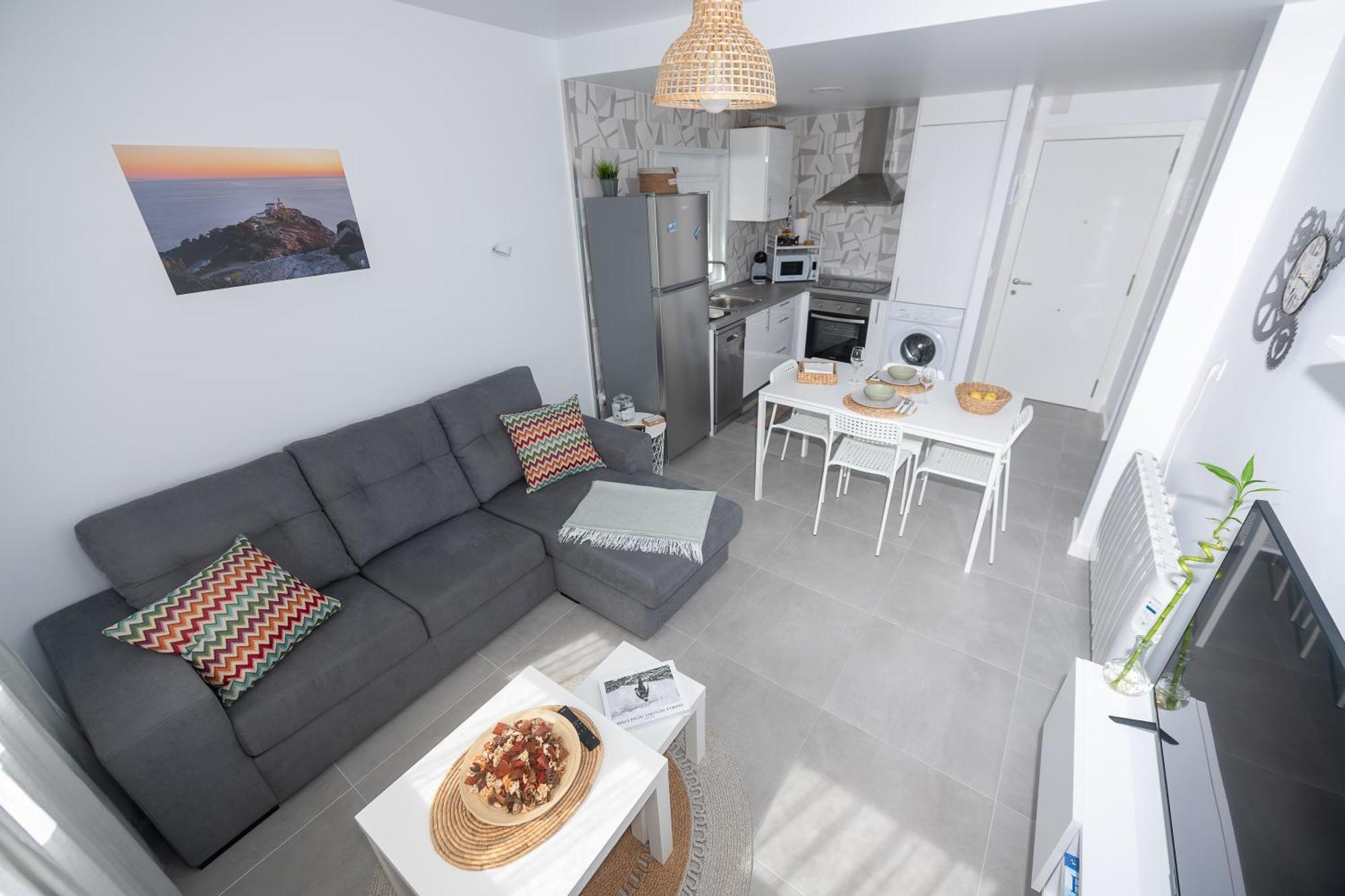 Apartamento O Tranvia En El Centro De Finisterre Bagian luar foto